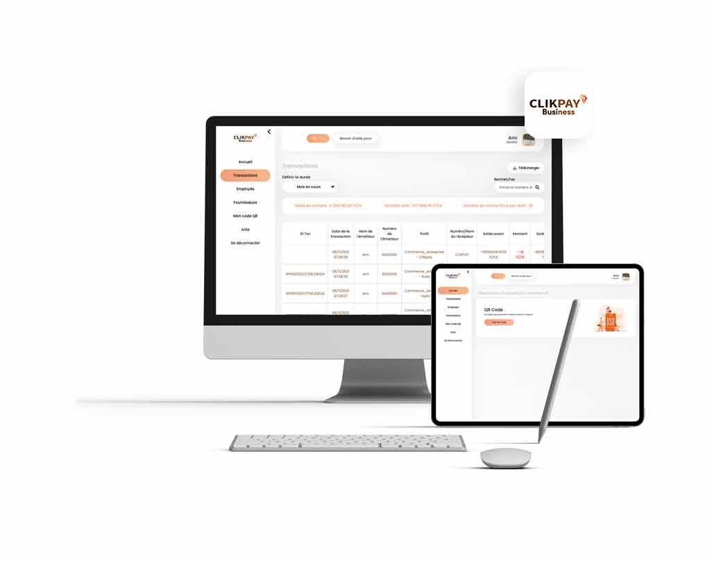 ui ux of CLIKPAY website development