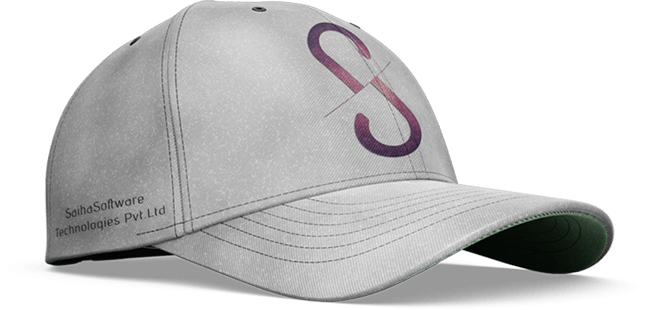 Product branding of saihasoft on a cap
