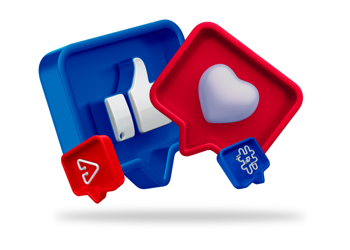  Social media icons for Facebook, Twitter, and Instagram displayed together in a modern design.