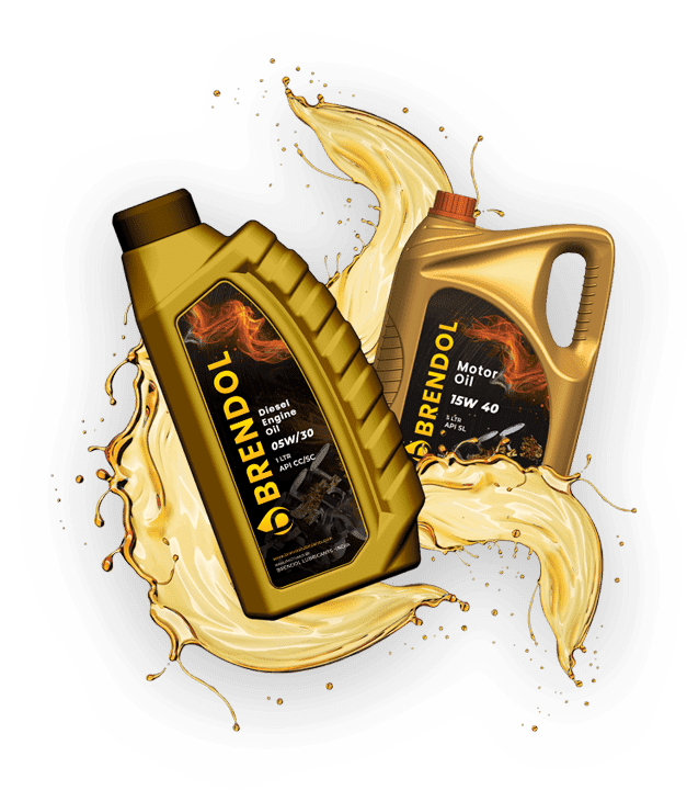Two bottles of engine oil with a vibrant splash of yellow liquid, showcasing the product's dynamic appearance.