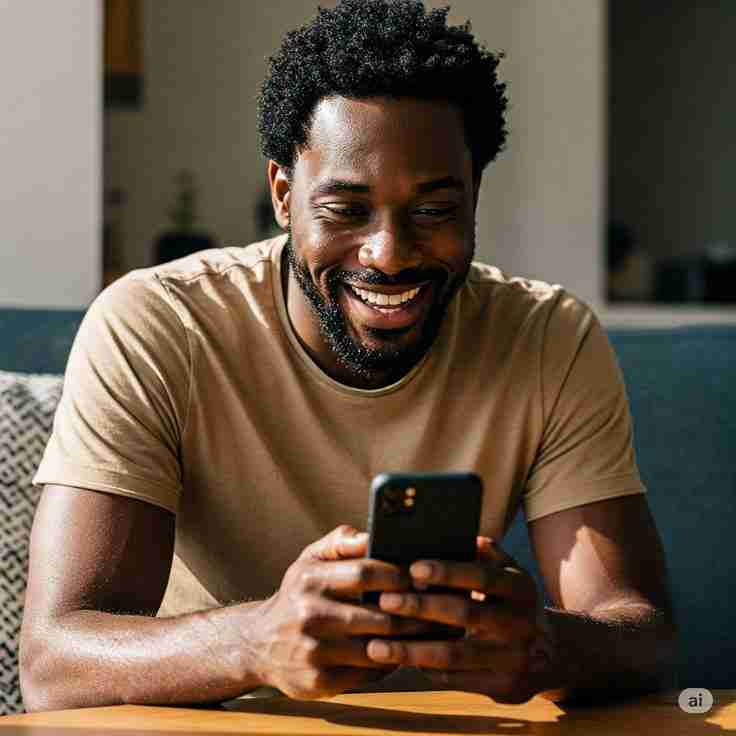 Man managing finances on mobile