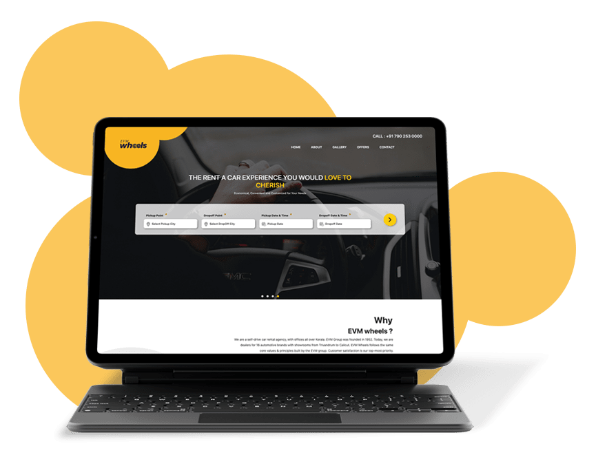 A laptop displaying a taxi booking website, showcasing an easy-to-use interface for booking rides online.