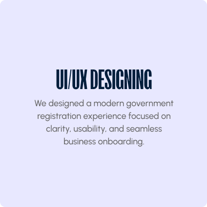 UI/UX designing â€” modern government registration experience