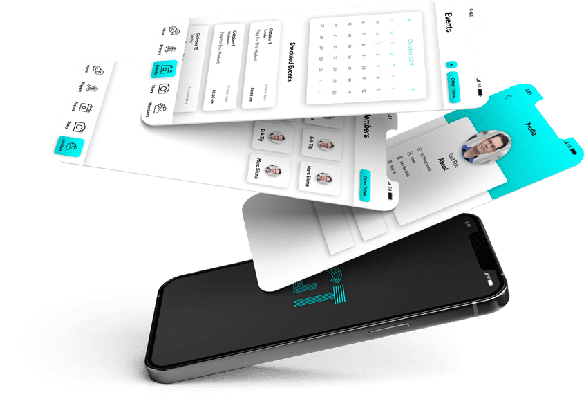 A smartphone displaying a mobile app interface on its screen, showcasing modern technology and user interaction.