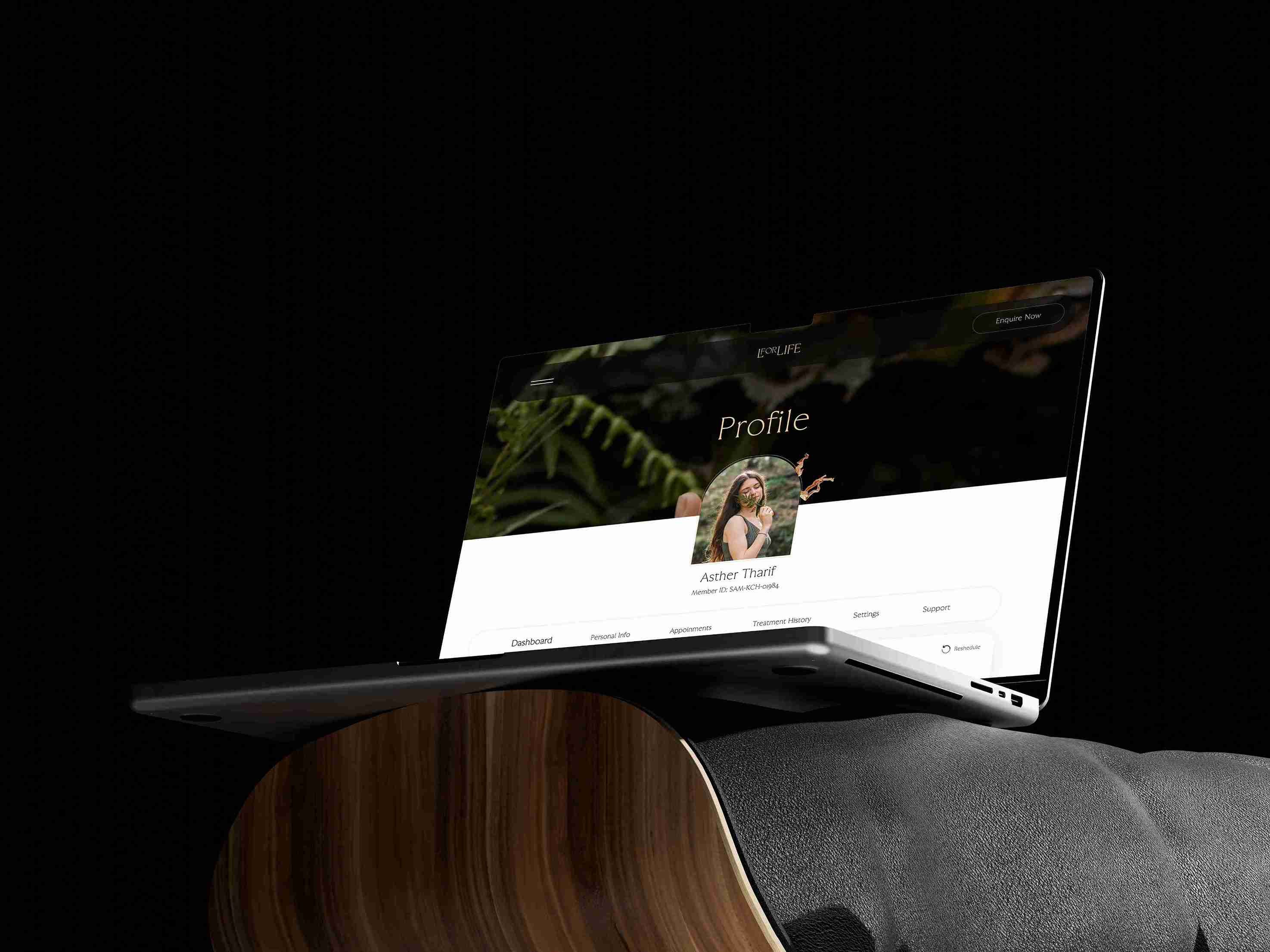 L for Life website design on laptop