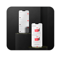Mobile app mockups for the LMS platform