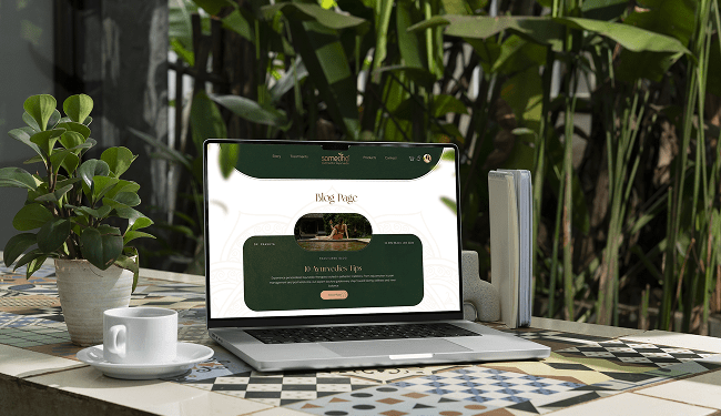 Samedha website mockup screen 7