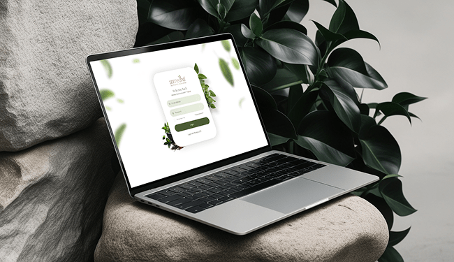 Samedha website mockup screen 8