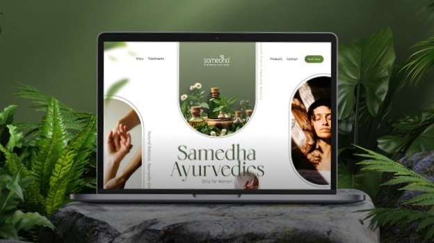Samedha website mockup