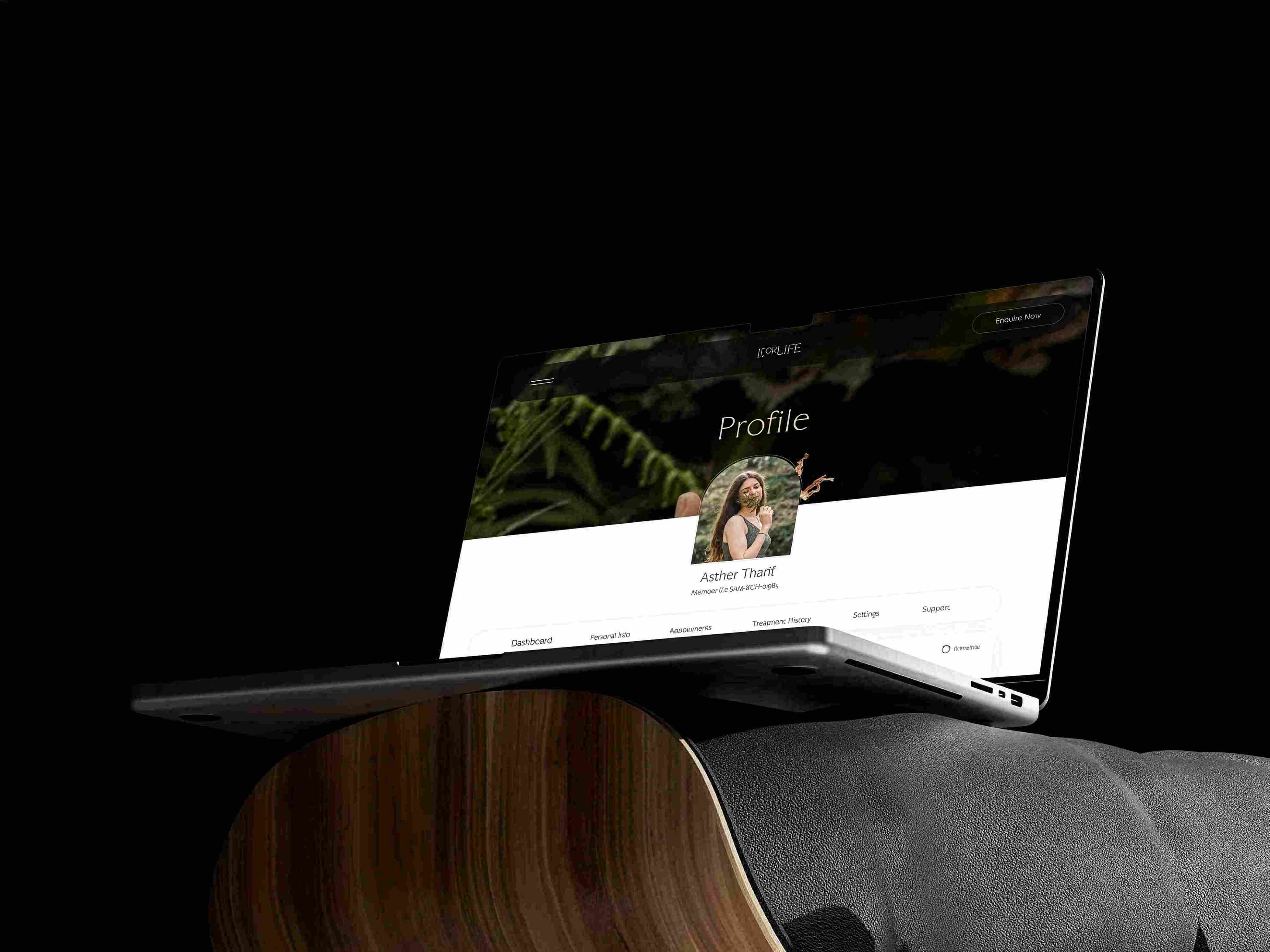 L for Life website design on laptop